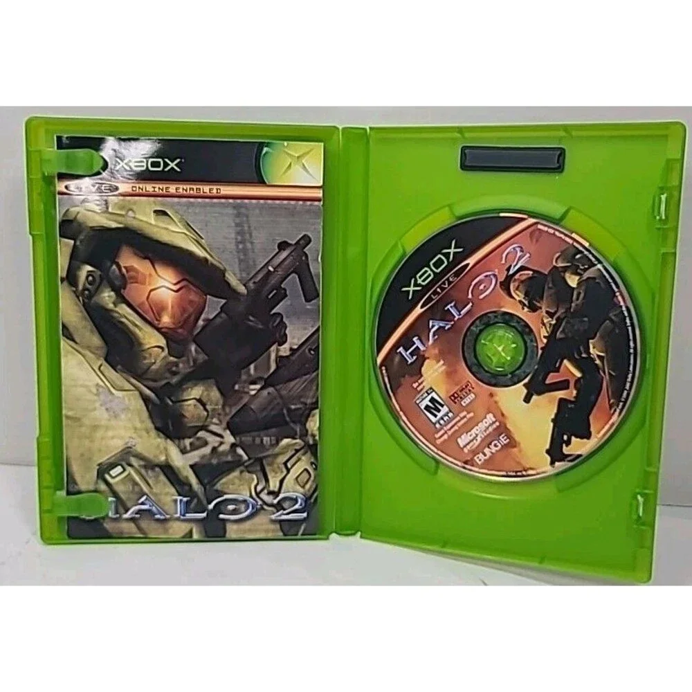 Halo 2 (Xbox, 2004) Microsoft Xbox Video Game Tested & Working CIB with Manual